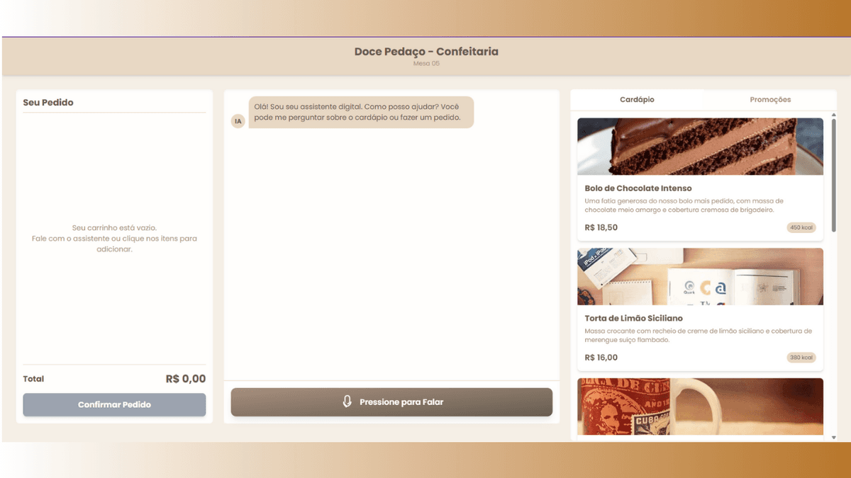 Garçom Digital com IA